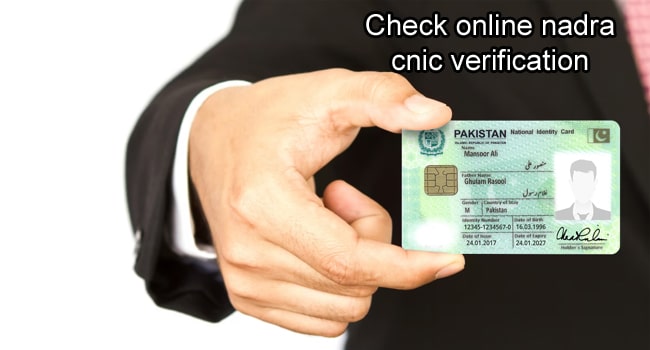 Check online nadra cnic verification